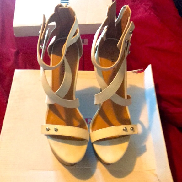 White Clarysa wedge shoes - Picture 1 of 5